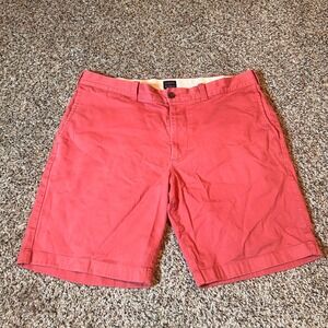 J.Crew 9"‎ Inseam Shorts Coral Pink Casual Chino Shorts Mens Size 34
